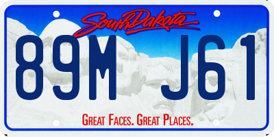 SD license plate 89MJ61