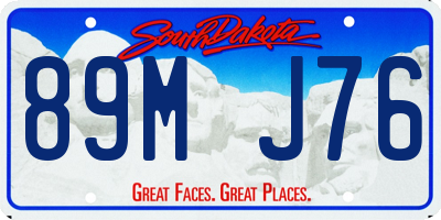 SD license plate 89MJ76