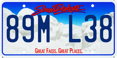 SD license plate 89ML38