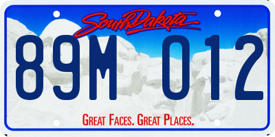 SD license plate 89MO12