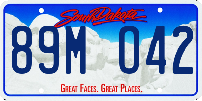 SD license plate 89MO42