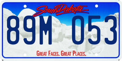 SD license plate 89MO53