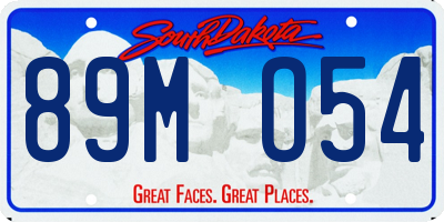 SD license plate 89MO54
