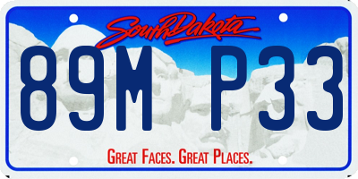 SD license plate 89MP33
