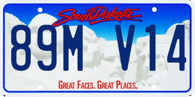 SD license plate 89MV14