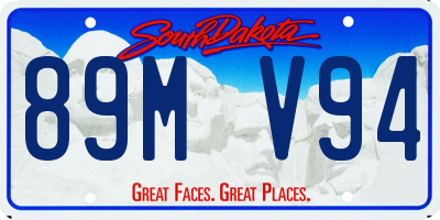 SD license plate 89MV94