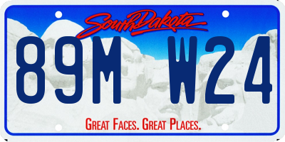 SD license plate 89MW24