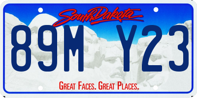 SD license plate 89MY23