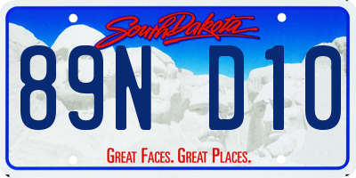 SD license plate 89ND10