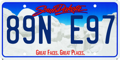 SD license plate 89NE97