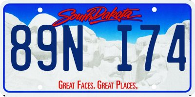 SD license plate 89NI74