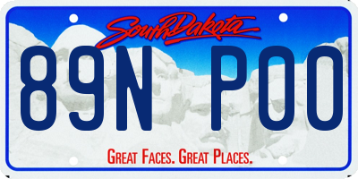 SD license plate 89NP00