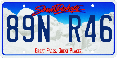 SD license plate 89NR46