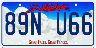 SD license plate 89NU66