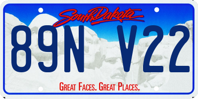 SD license plate 89NV22