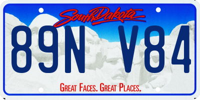 SD license plate 89NV84
