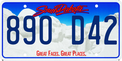 SD license plate 89OD42