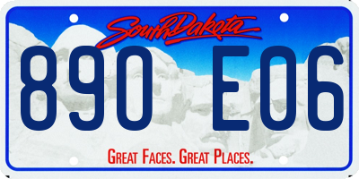 SD license plate 89OE06