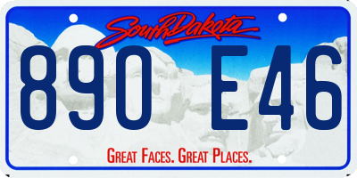 SD license plate 89OE46