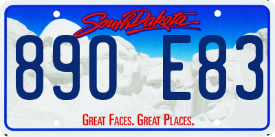 SD license plate 89OE83