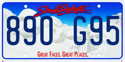 SD license plate 89OG95