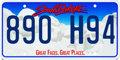 SD license plate 89OH94