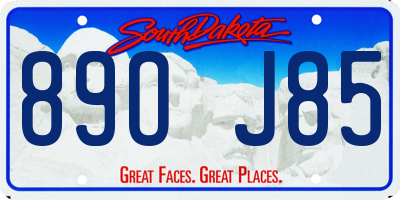 SD license plate 89OJ85