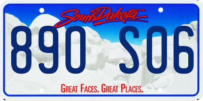 SD license plate 89OS06