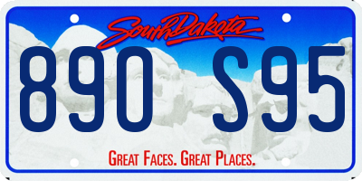 SD license plate 89OS95