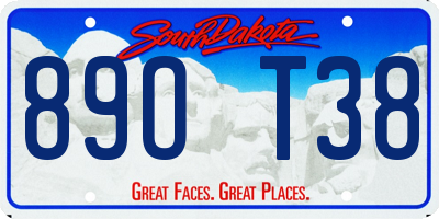 SD license plate 89OT38