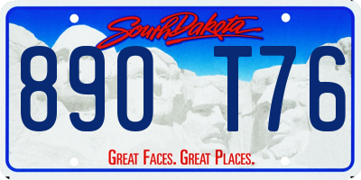 SD license plate 89OT76
