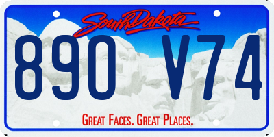 SD license plate 89OV74