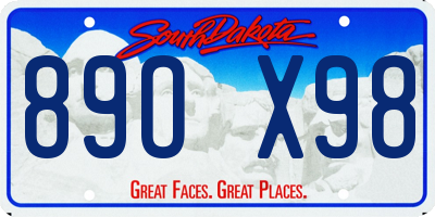 SD license plate 89OX98