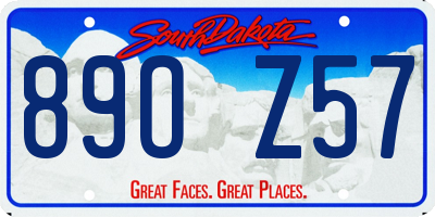 SD license plate 89OZ57