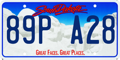 SD license plate 89PA28