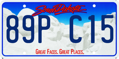 SD license plate 89PC15