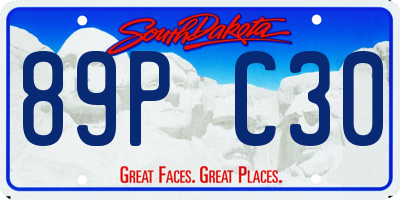 SD license plate 89PC30
