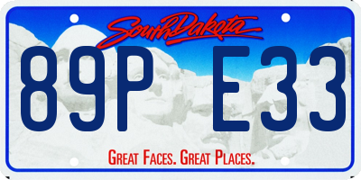 SD license plate 89PE33