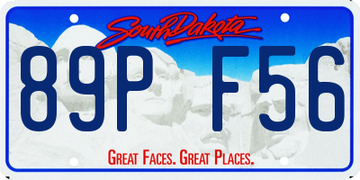 SD license plate 89PF56
