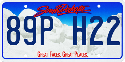 SD license plate 89PH22