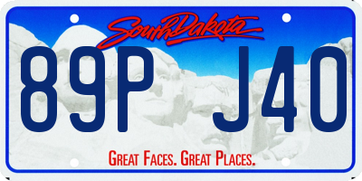 SD license plate 89PJ40