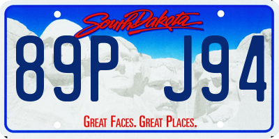 SD license plate 89PJ94