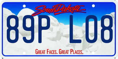 SD license plate 89PL08