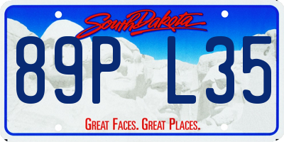 SD license plate 89PL35