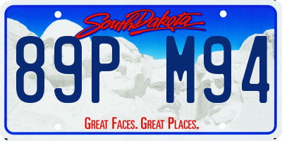 SD license plate 89PM94