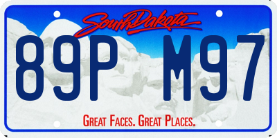 SD license plate 89PM97