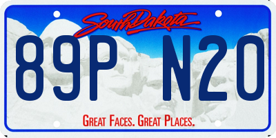 SD license plate 89PN20