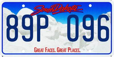 SD license plate 89PO96