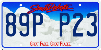SD license plate 89PP23