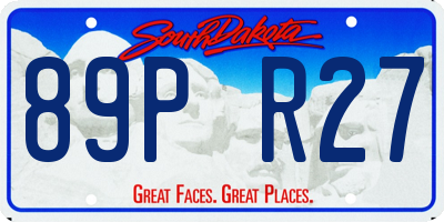 SD license plate 89PR27
